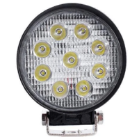 LED фара кругла 27Вт, 9 ламп, широкий промінь 10/30В 6000K