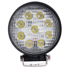 LED фара кругла 27Вт, 9 ламп, широкий промінь 10/30В 6000K